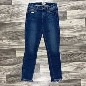 Paige Verdugo Ankle Skinny Jeans 26 Raw Hem, Lane